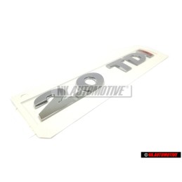 Original VW 2.0 TDI Rear Trunk Boot Badge Emblem Chrome Red - 5K0853675R GQF