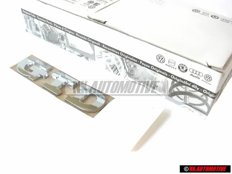 Original VW GTD Rear Hatch Trunk Boot Badge Emblem Chrome - 5K0853675T 739