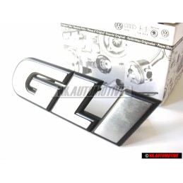 Original VW GLI Front Grill Badge Emblem Brushed Silver - 165853679F GX2