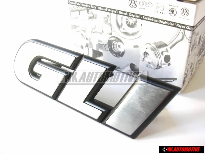 Original VW GLI Front Grill Badge Emblem Brushed Silver - 165853679F GX2