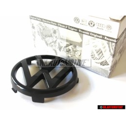 Original VW Front Grill Badge Emblem Black - 165853601A 01C