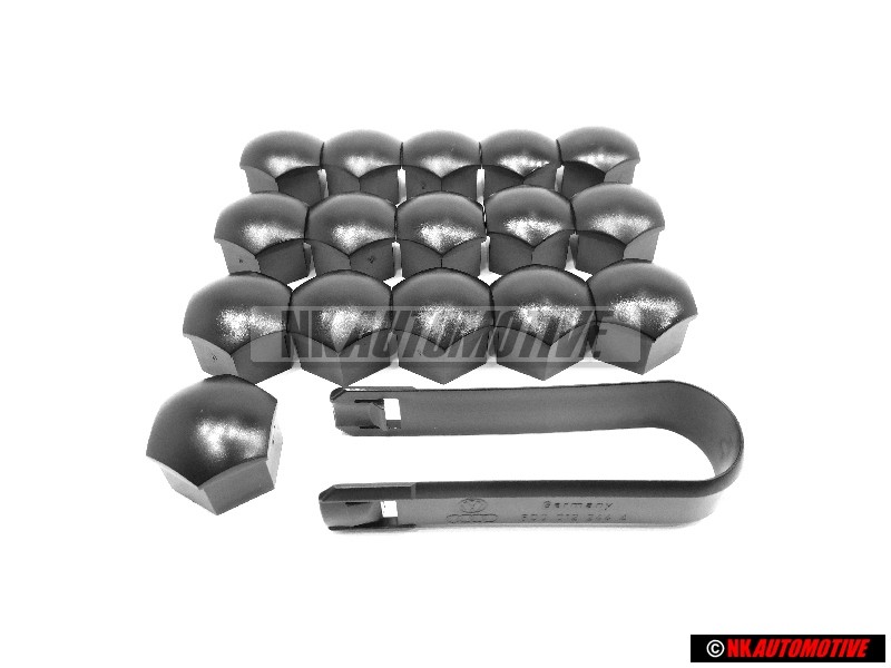 Original VW SET 16x Wheel Bolt Covers Caps &Removal Tool - Golf Corrado Scirocco