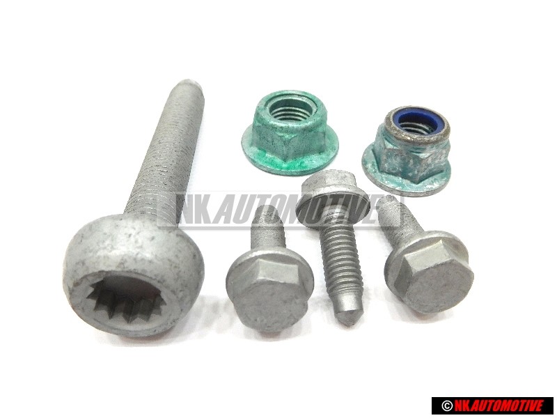 Original VW SET Upper Lower Front Suspension Strut Bolts & Nuts - Golf MK5/6/7