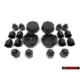 Original VW SET 4 Wheels Centre Hub Caps & Bolt Caps - Golf MK1/2 Cabriolet