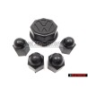 Original VW SET for 1 Wheel Centre Hub Caps & Bolt Caps - Golf MK1/2 Cabriolet