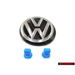 Original VW SET Boot Badge Emblem with Fixing Clips - Golf Cabriolet MK1