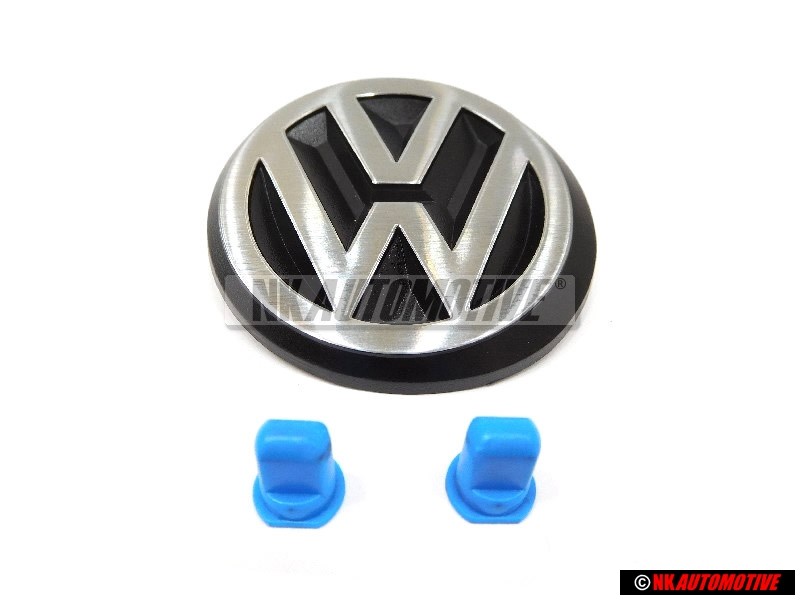 Original VW SET Boot Badge Emblem with Fixing Clips - Golf Cabriolet MK1