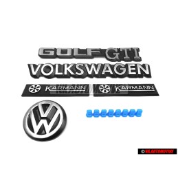 Original VW SET Rear Boot Badges Emblems - Golf Cabriolet MK1