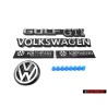 Original VW SET Rear Boot Badges Emblems - Golf Cabriolet MK1