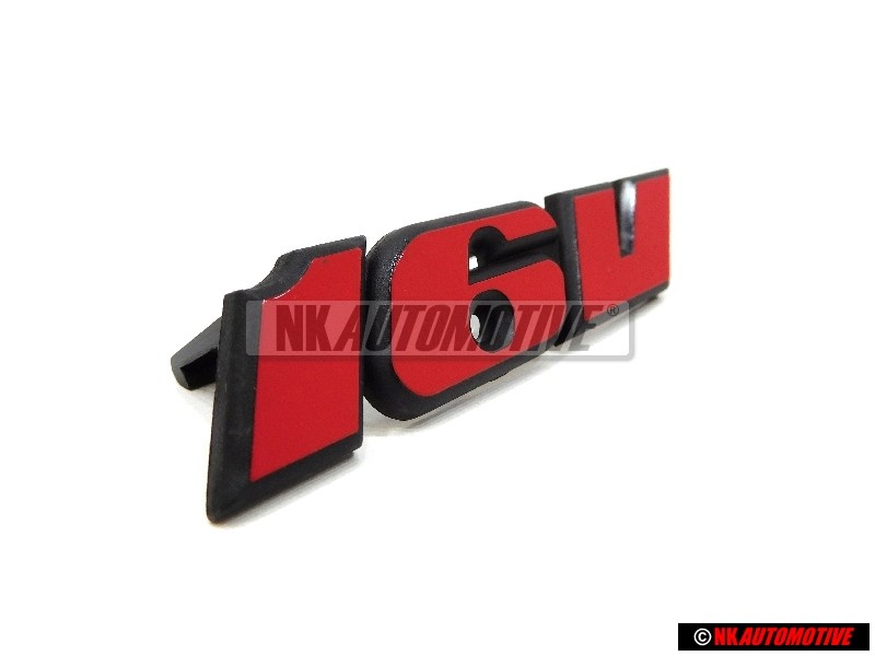 Original VW 16V Front Grill Badge Emblem Red - 535853679A QN5