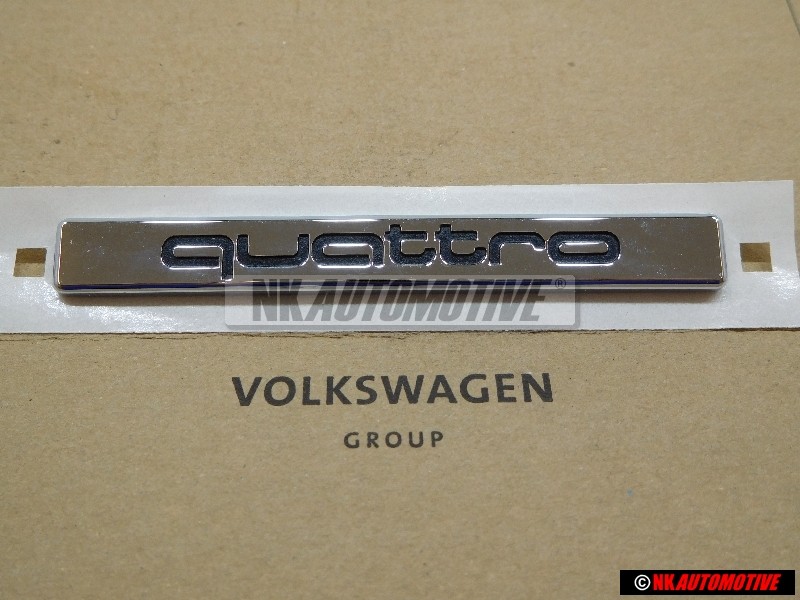 Original Audi QUATTRO Rear Boot Badge Emblem Chrome - 8D5853737F 2ZZ