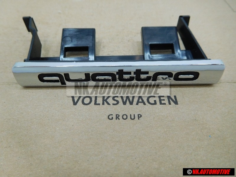 Original Audi QUATTRO Front Grill Badge Emblem Chrome - 8L0853736B 2ZZ
