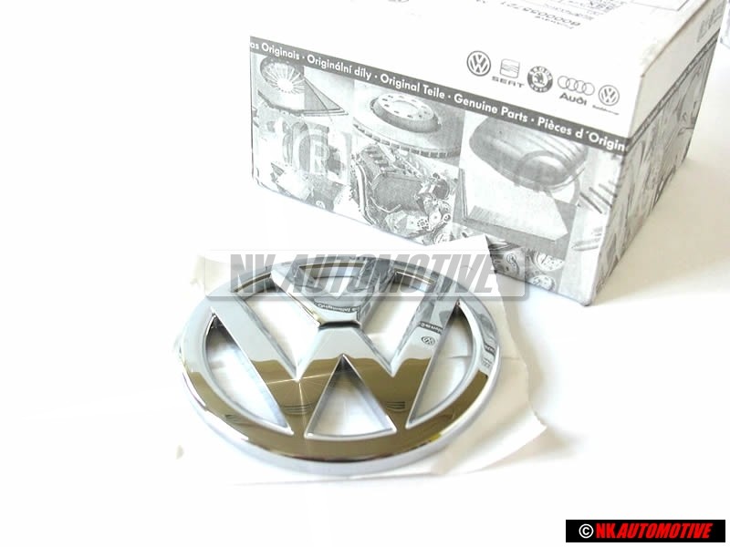 Original VW Rear Trunk Boot Badge Emblem Chrome - 1K8853630B 739