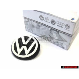 Original VW Rear Boot Badge Emblem White 50mm - 191853601B QK6