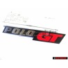 Original VW POLO GT Rear Boot Badge Emblem Brushed Silver Red - 861853750