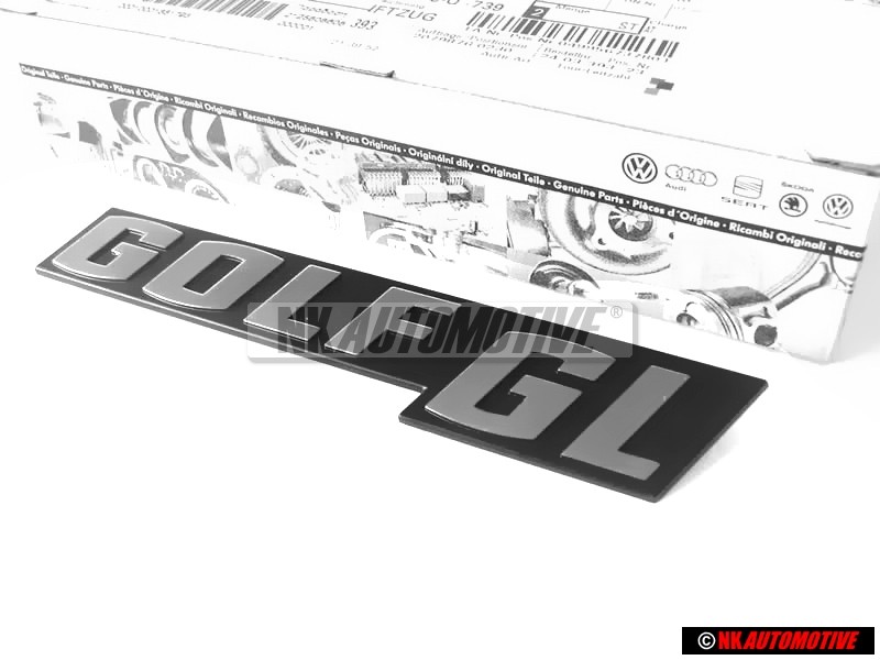 Original VW GOLF GL Rear Boot Badge Emblem Brushed Silver - 171853687S EG8