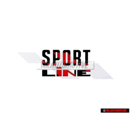 Original VW SPORT LINE Decal Red Vehicles Right - 155853902C BYP