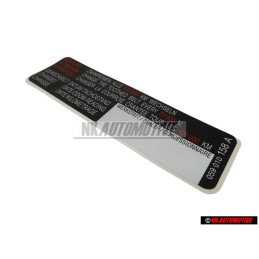 Original VW Attention Sticker For Toothbelt - 059010158A