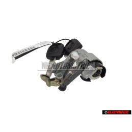 Original VW Lock Cylinder With Keys And Housing - 1J6827297G