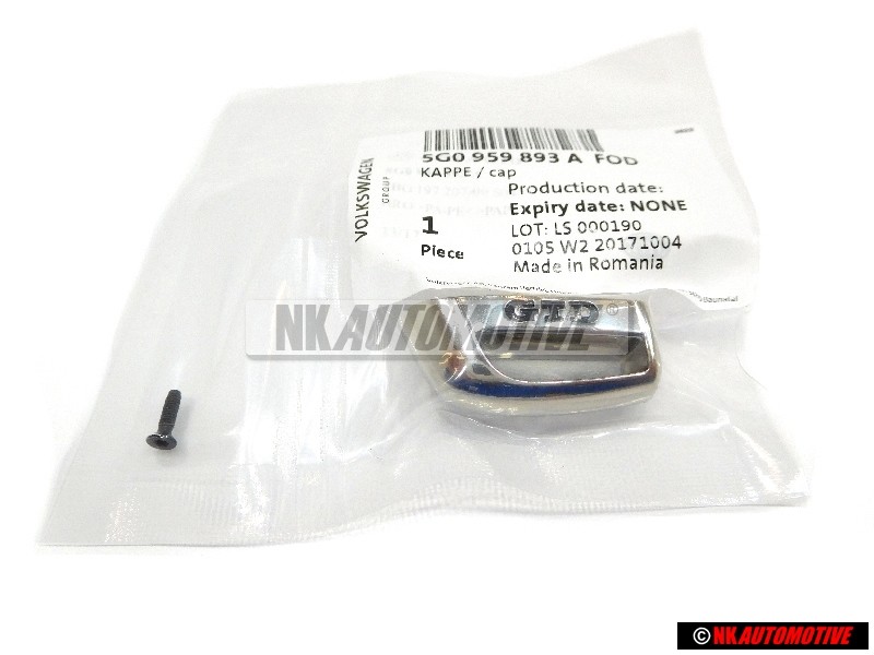 Original VW Cap Black Chrome - 5G0959893A FOD