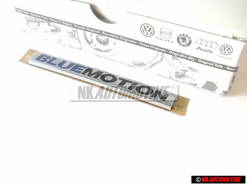 Original VW BLUE MOTION Rear Trunk Boot Badge Emblem Chrome - 6R0853675G WWS