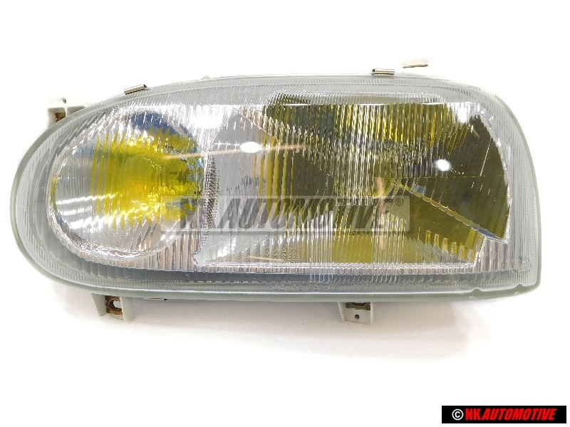 Original VW Halogen Twin Headlight Yellow Rhd Traffic Left - 1H6941017C