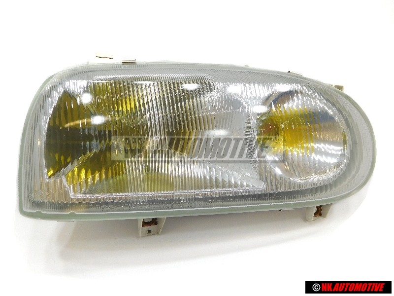 Original VW Halogen Twin Headlight Yellow Rhd Traffic Right - 1H6941018C