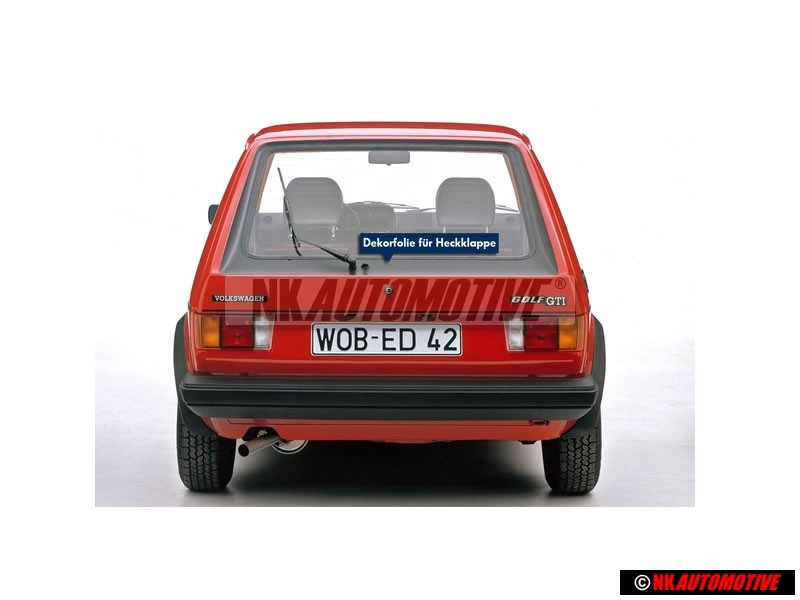 Original VW Set Tailgate Hatch Vinyl Stickers Surround GTI - 171898523A 4AT
