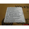 Original VW Sticker -Warning The Vehicle Is Equipped With.. 
