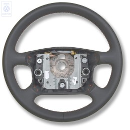 Original VW Steering Wheel Leather Black/Tropical Orange - 1J0419091APHCB