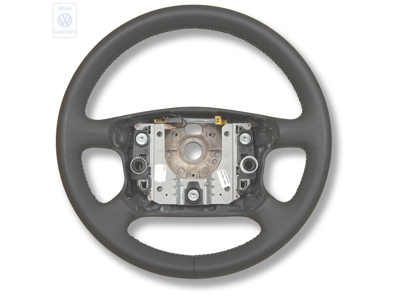 Original VW Steering Wheel Leather Black/Cosmic Green - 1J0419091APHCD