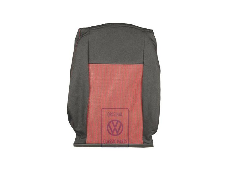 Original VW Backrest Cover Fabric Red/Black - 1J0881805BRLNR