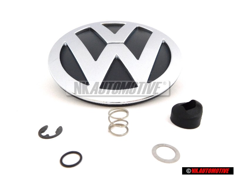 Original VW Rear Badge Emblem Chrome Grey - 1C0853630C WV9