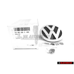 Original VW Rear Badge Emblem Chrome Grey - 1C0853630C WV9