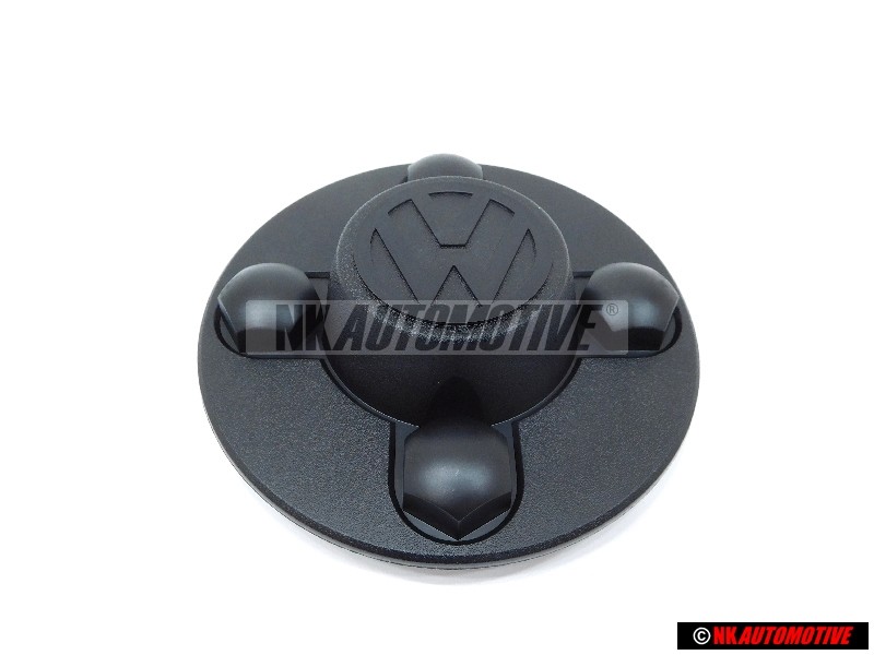 Original VW Hub Cap Satin Black - 1H0601171 01C