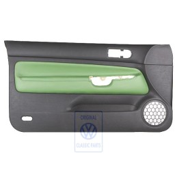 Original VW Door Panel Trim Leather Black/Cosmic Green - 1J3867011CGGED