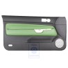 Original VW Door Panel Trim Leather Black/Cosmic Green - 1J3867011CGGED
