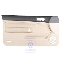 Original VW Door Panel Trim (Leather) Black/Light Beige - 1J3867011CJFWZ