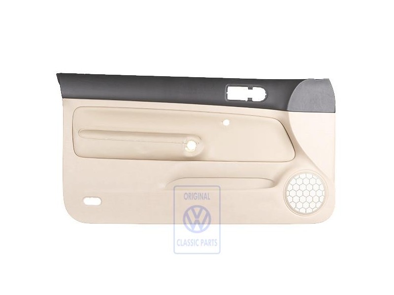 Original VW Door Panel Trim (Leather) Black/Light Beige - 1J3867011CJFWZ
