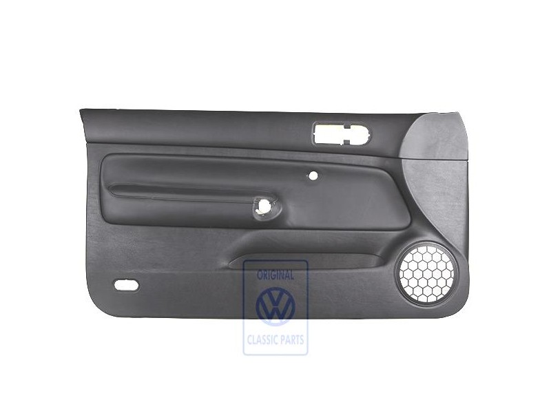 Original VW Door Panel Trim Leather Black/Black - 1J3867011CJGEN
