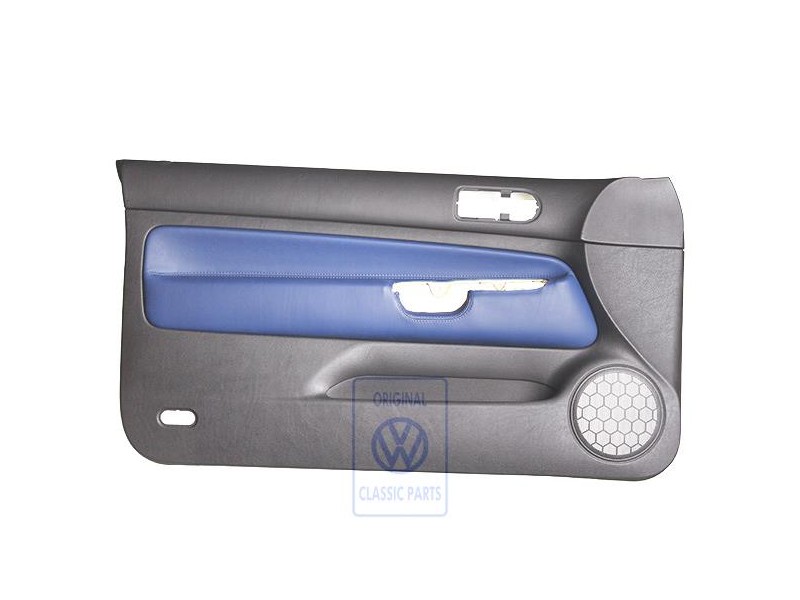 Original VW Door Panel Trim Leather Black/Black - 1J3867011DLHSA