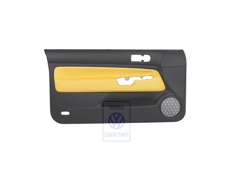 Original VW Door Panel Trim (Leather) Yellow - 1J3867011DLHUV