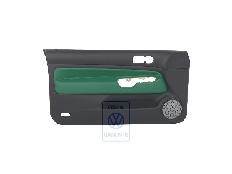 Original VW Door Panel Trim (Leather) Green - 1J3867011DLLLE