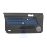 Original VW Door Panel Trim (Leather) Black/Jazz Blue - 1J3867011DNHSE