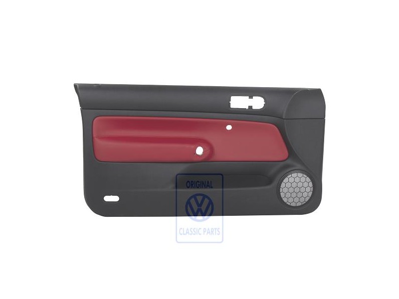 Original VW Door Panel Trim (Leather) Red - 1J3867011DNLLD