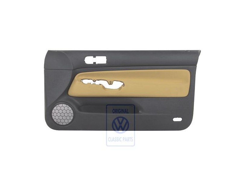 Original VW Door Panel Trim (Cloth) Black/Yellow - 1J3867012CDGRE