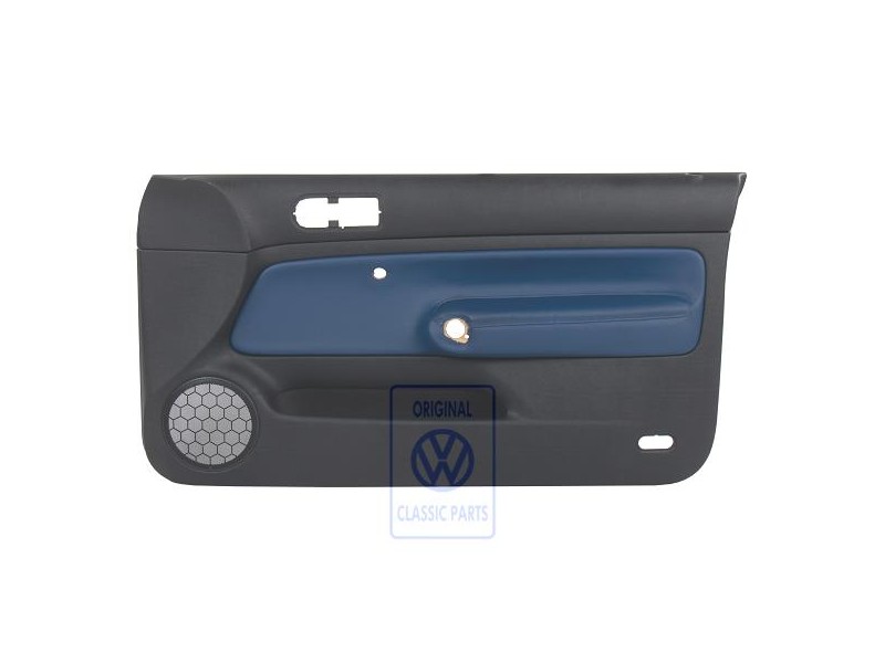 Original VW Door Panel Trim (Leather) Black/Orbitblue - 1J3867012CNGEC