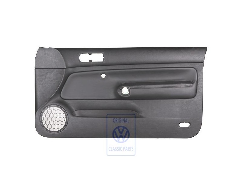 Original VW Door Panel Trim Leather Black/Black - 1J3867012CNGEN