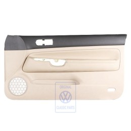 Original VW Door Panel Trim Leather Black/Light Beige - 1J3867012CPFWZ