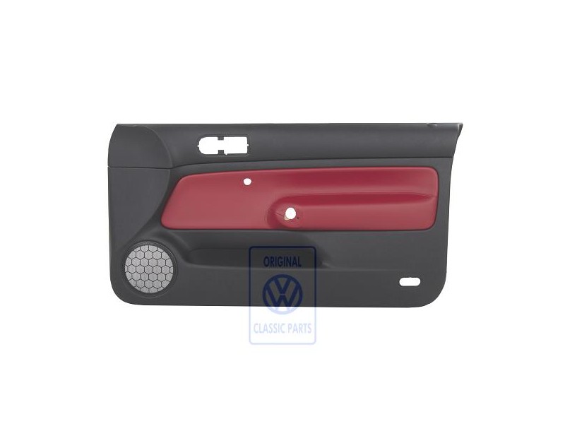 Original VW Door Panel Trim (Leather) Red - 1J3867012EBLLD